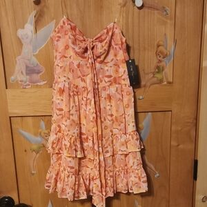 City Triangles Peach Floral Dress